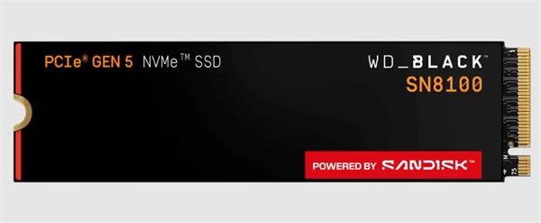 WD Black SN8100 NVMe™ 8 TB SSD M.2 PCIe Gen5 ×4 NVMe, ( r14900MB/s, w13200MB/s ) WDS800T1X0M-00CMT0