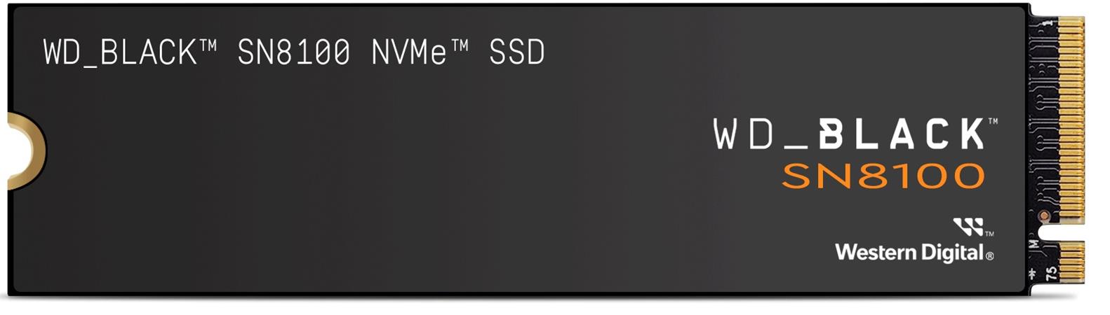 WD BLACK SSD NVMe M.2 1TB PCIe SN8100, Gen5, (R:14900, W:11000MB/s) WDS100T1X0M
