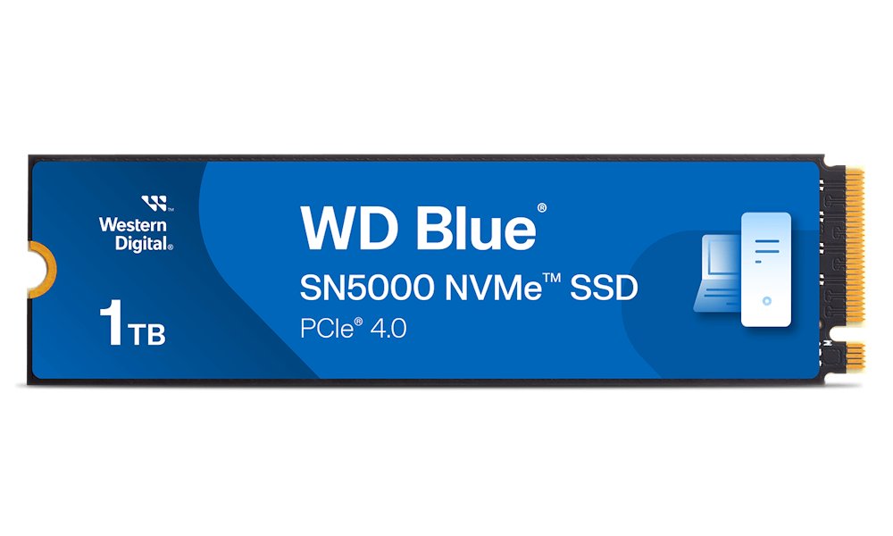 WD Blue SN5000 1TB SSD PCIe Gen4, M.2 2280, NVMe ( r5150MB/s, w4900MB/s ) WDS100T4B0E-00CNZ0