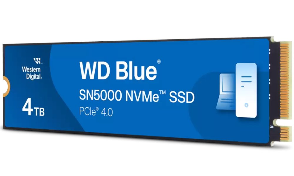 WD Blue SN5000 4TB SSD PCIe Gen4, M.2 2280, NVMe ( r5500MB/s, w5000MB/s ) WDS400T4B0E-00BKY0