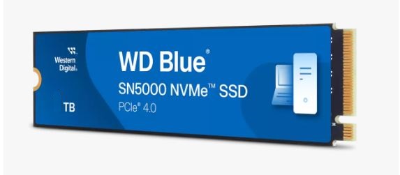 WD Blue SN5100 4TB SSD Powered by SANDISK / NVMe M.2 PCIe Gen4 / Interní / chladič / M.2 2280 WDS400T5B0E-00CPE0