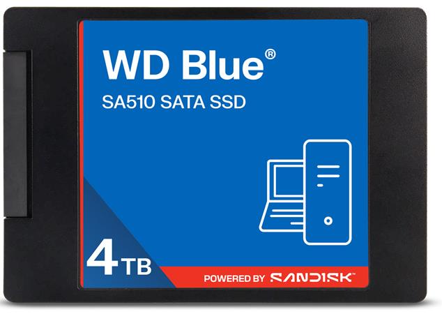 WD BLUE SSD 3D NAND WDS400T5B0A 4TB SA510 SATA/600, (R:560, W:525MB/s), 2.5"