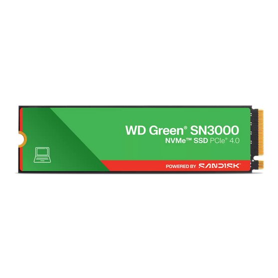 WD Green SN3000 1TB M.2 NVMe Gen4 SSD POWERED BY SANDISK WDS100T4G0E-00CPS0