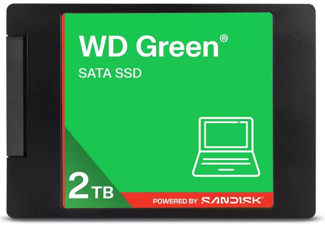 WD GREEN SSD 3D NAND WDS200T5G0A 2TB, SATA III 6 Gb/s, 545MB/s, 2.5"