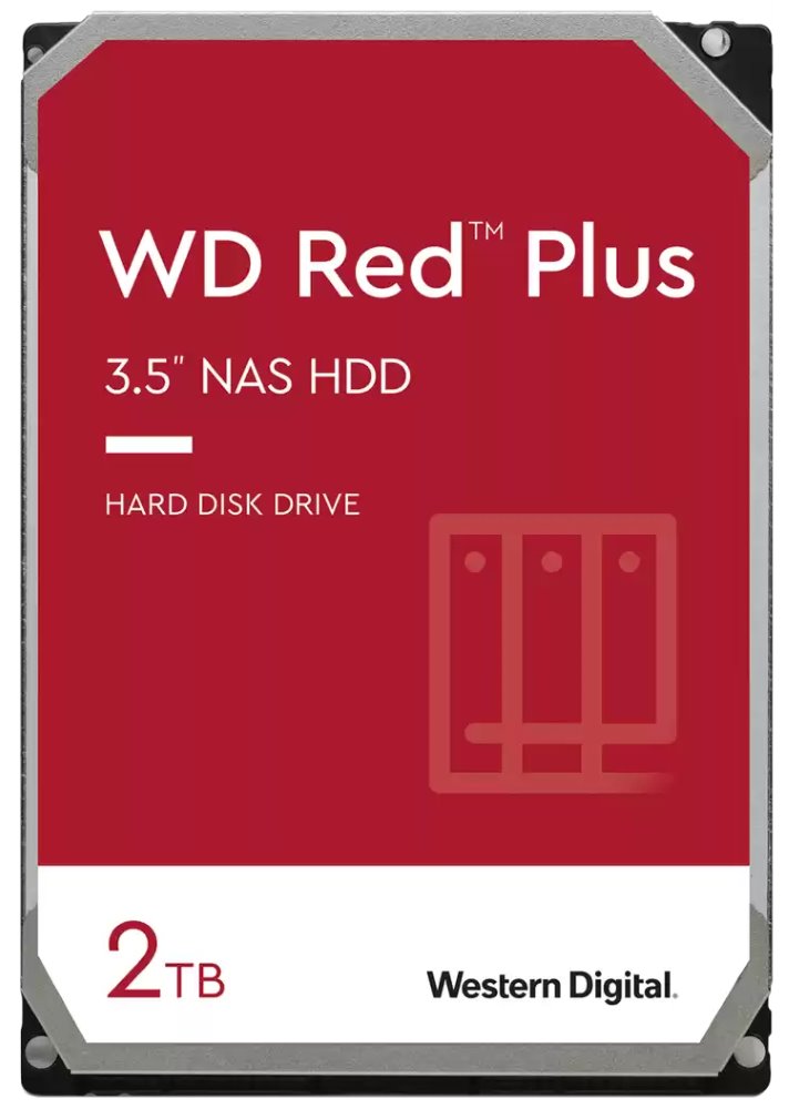 WD Red™ Plus 3,5" HDD 2TB NAS 5400RPM 64MB SATA III 6Gb/s WD20EFPX