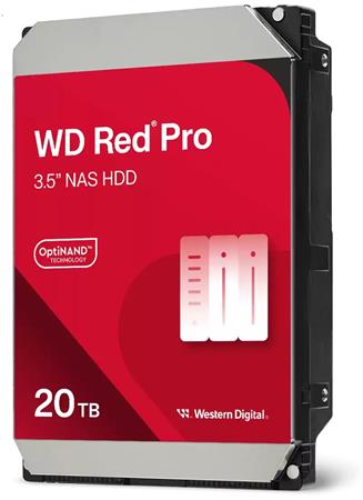 WD RED PRO 20TB / WD202KFGX / SATA III/ Interní 3,5"/ 7200rpm / 512MB
