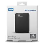 Western Digital externý pevný disk, Elements Portable, 2.5", USB 3.0, 1,5TB, 1500GB, WDBU6Y001 WDBU6Y0015BBK-E