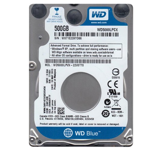 Western Digital interný pevný disk, WD Blue, 2.5", SATA III, 0,5TB, 500GB, WD5000LPCX