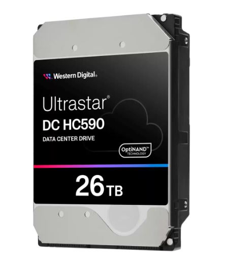 Western Digital Ultrastar DC HC590 (3.5’’, 26TB, 512MB, 7200RPM, SAS 12Gb/s, 512E SE P3 WUH722626AL5204