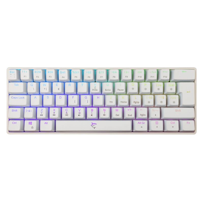 White Shark herní mechanická klávesnice SHINOBI 2 , CZ/SK layout,červený switch, bílá (GK-4211) 3858894506835