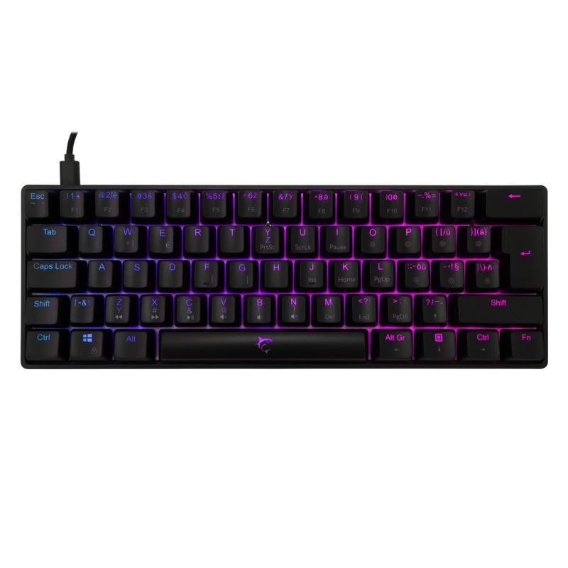 White Shark herní mechanická klávesnice SHINOBI 2 , CZ/SK layout,červený switch, černá (GK-2022) 3858894506095