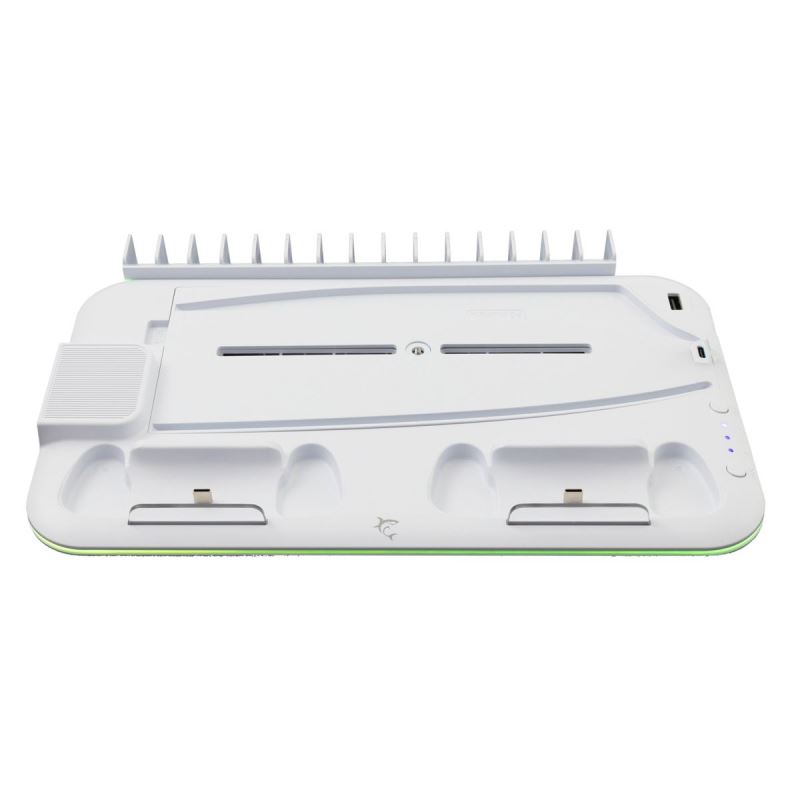 White Shark KIMURA-2 Chladicí podložka/stojan + 2x nabíjecí stanice pro PS5, PS5 Slim, bílá/šedá 3858894505449