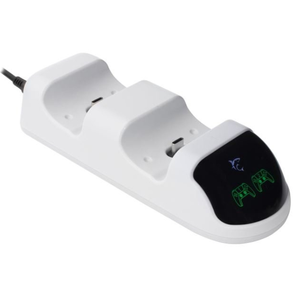 White Shark TAKEDOWN dual dock for PS5 gamepad