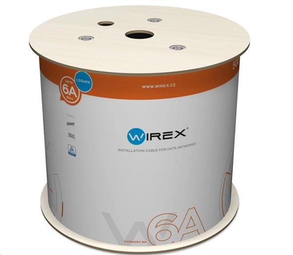WIREX Instalační kabel CAT6A U/FTP LSOHFR / B2CA 500m cívka oranžový WIC-6-U-LB-50-OR