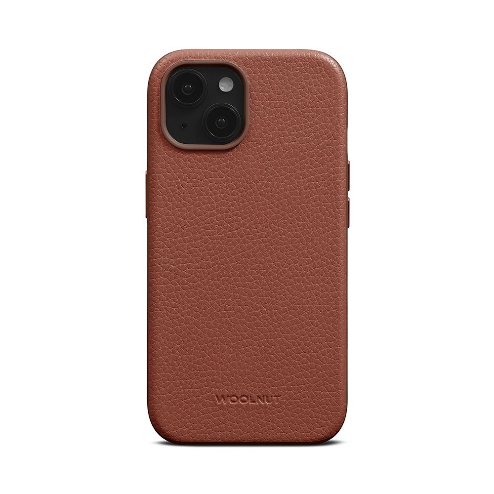 Woolnut Leather Case for iPhone 15 - Cognac WN-IP15-C-2410-CB