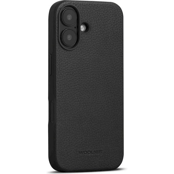 Woolnut Leather Case for iPhone 16 - Black WN-IP16-C-2809-BK