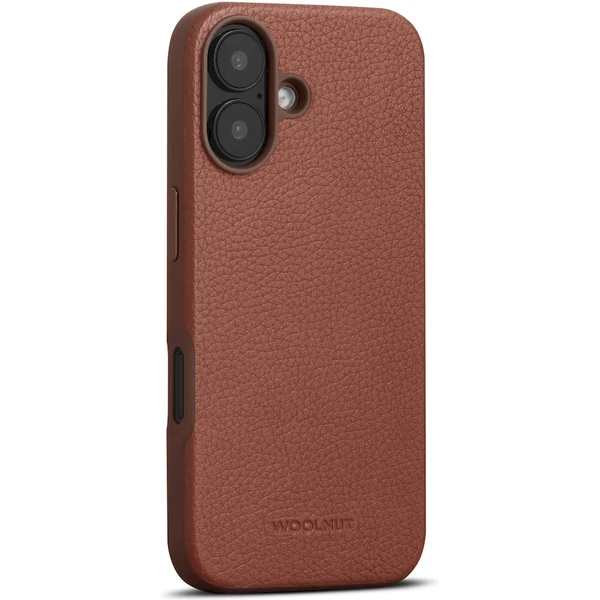 Woolnut Leather Case for iPhone 16 - Cognac WN-IP16-C-2816-CB