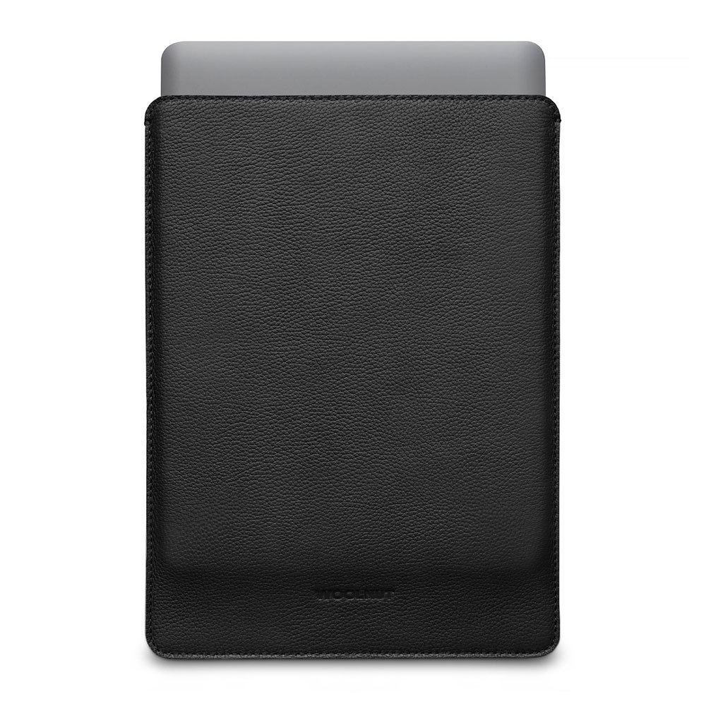 Woolnut Leather Sleeve for Macbook Pro/Air 13 - Black WNUT-MBP13-S-102-BK