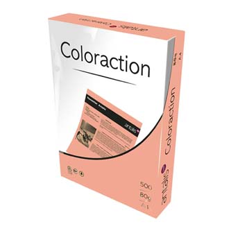 Xerografický papier Coloraction, Coral, A4, 80 g/m2, stredne ružový, 100 listov, vhodný pre atramen PX408CHUE1