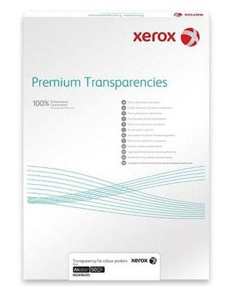 Xerox, fólia, transparentná, A4, 100 mic. 50ks, pre farebné kopírovanie a laserovú tlač, 003R98205
