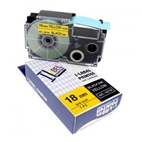 Xerox kompatibilní páska s Casio XR-18YW1, 18mm x 8m, černý tisk / žlutý podklad - ALLPRINT 500L00114