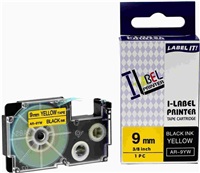 Xerox kompatibilní páska s Casio, XR-9YW1, 9mm x 8m, černý tisk / žlutý podklad - ALLPRINT 500L00072