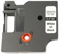 Xerox kompatibilní páska s DYMO, 45021, S0720610,12mm x 7m, bílý tisk / černý podklad, D1 - ALLPRINT 500L00102