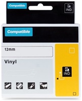 Xerox kompatibilní páska s DYMO 8432, 12mm x 5,5m, černý tisk / žlutý podklad, RHINO, vinylová - ALLPRINT 500L00079