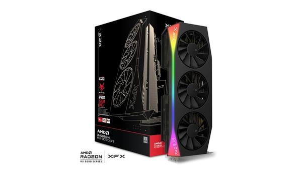 XFX Radeon RX-9070XT Mercury OC Gaming Edition RGB 16GB GDDR6, 3xDP, HDMI, AMD RDNA 4 RX-97TRGBBB9