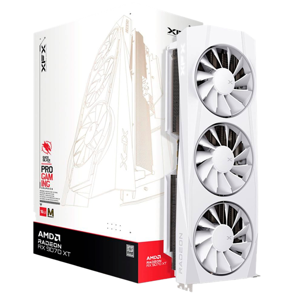 XFX Radeon RX-9070XT Quicksilver White Magnetic Air Edition 16GB GDDR6, 3xDP, HDMI RX-97TMAQKW9