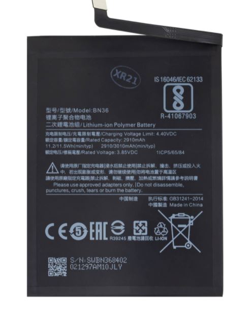 Xiaomi BN36 Baterie 3010mAh (OEM) 8596311161773