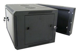 XtendLan 12U/600x550,na zeď, dvoudílný, skleněné dveře WD-12U-65-BLACK-P