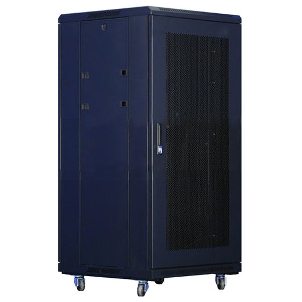 XtendLan 18U/600x1000 stojanový, černý, perforované dveře a záda PER-18U-60-BLACK-S