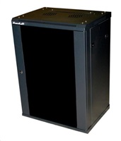 XtendLan 19" jednodílný nástěnný rozvaděč 12U, rozložený,hloubka 450mm, kouřové sklo,nosnost 60kg,čern WS-12U-64-BLACK-U