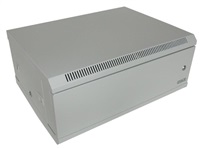 XtendLan 19" nástěnný rozvaděč 4U, šířka 600mm, hloubka 450mm, nosnost 60 kg, plné dveře, svařovaný, WS-4U-64-FS-GREY P
