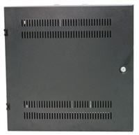 XtendLan 19" nástěnný vertikální rozvaděč 2U+4U, šířka 540mm, hloubka 150mm, perforované dveře, černý WER-541555U4-BL