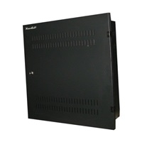 XtendLan 19" rozvaděč do zdi 2U+4U, šířka 530mm, hloubka 130mm, perforované dveře, černý WEW-531355U4-BK