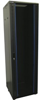 XtendLan 19" stojanový rozvaděč 42U, dodáván složený, hloubka 600mm, bezpečnostní sklo, nosnost 500k ECO-42U-66-BLACK-AS