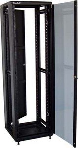 XtendLan 42U/600x600 stojanový, černý, bez dveří a bočnic ECO-42U-66-BLACK-NO ALL DOORS