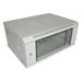 XtendLan 4U/600x450,na zeď, jednodílný, skleněné dveře, šedý WS-4U-64-GREY-P