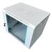 XtendLan 6U/600x450, na zeď, jednodílný, skleněné dveře, šedý WS-6U-64-GREY-P