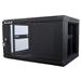 XtendLan 6U/600x600,na zeď, jednodílný, skleněné dveře WM-6U-66-BLACK