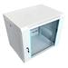 XtendLan 9U/600x450, na zeď, jednodílný, skleněné dveře, šedý WS-9U-64-GREY-P