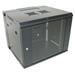 XtendLan 9U/600x550, na zeď, dvoudílný, skleněné dveře WD-9U-65-BLACK-P