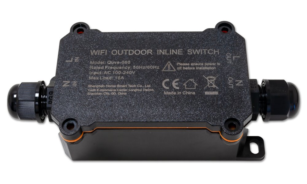 XtendLan chytrý spínač/ automatické zapínání/vypínání/ Wi-Fi/ 16A/ IP65/ časovač/ TUYA PS-060