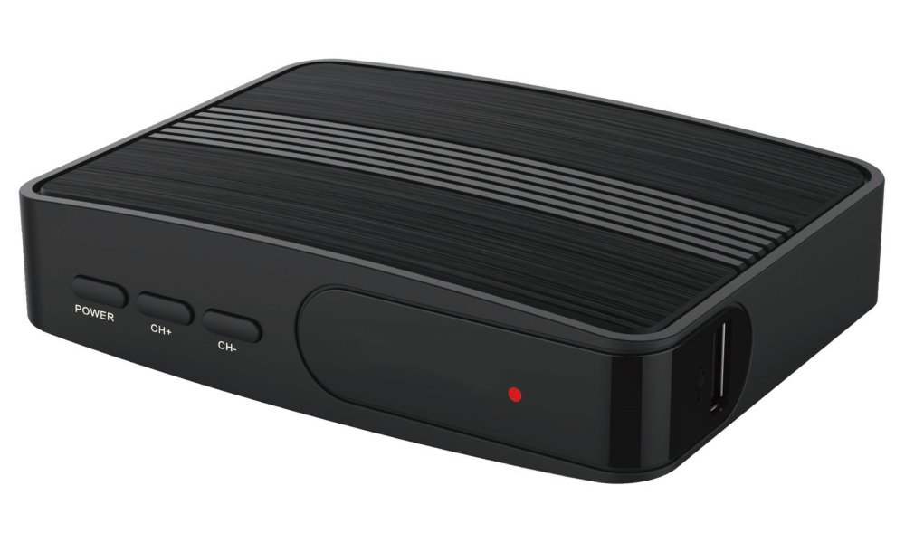 XtendLan DVB-T/T2 set-top-box XL-STB1/ bez displeje/ Full HD/ H.265/ HEVC/ PVR/ EPG/ USB/ HDMI/ RCA/ černý