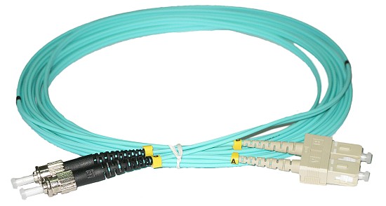 XtendLan FO patch ST-SC 5m 50/125 duplex OM3, LS0H FOP-STSC-D-5-50-OM3