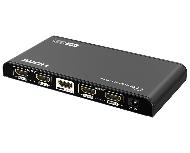 XtendLan HDMI distribucní rozbocovac, 1 vstup / 4 výstupy, 4k@60Hz HDMI-DA14E-4k