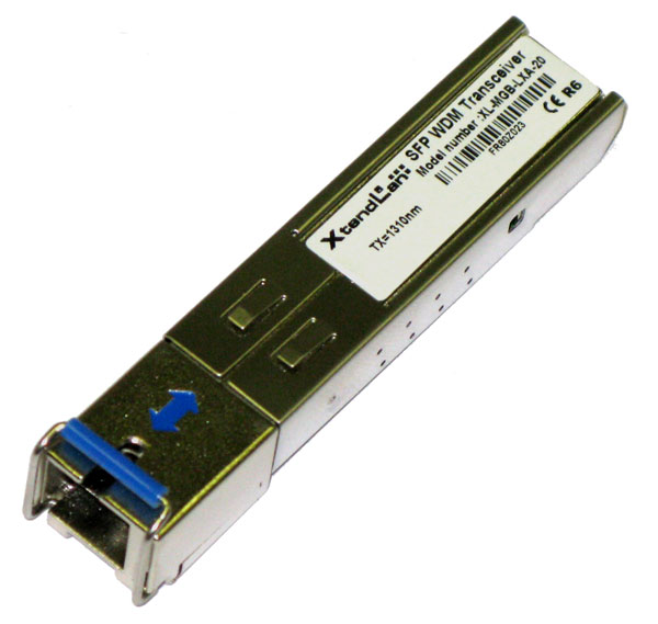 XtendLan mini GBIC SFP, SC, 1000Base-LX, 20km, WDM, TX1550nm/RX1310nm, SM i MM, průmyslový -40 až +85 st.C XL-MGB-LXBT