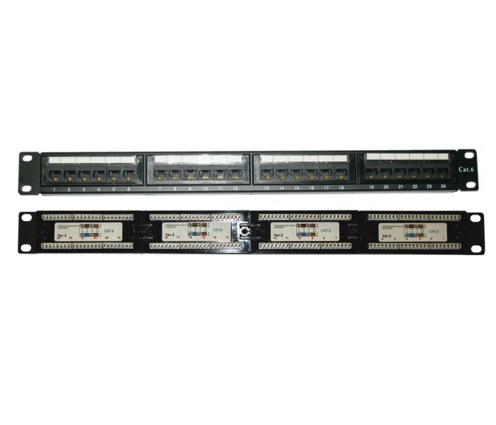 XtendLan Patch panel 19", 24 portů, Cat6, 30u Au, LSA/110 XL-PP19-24C6UD